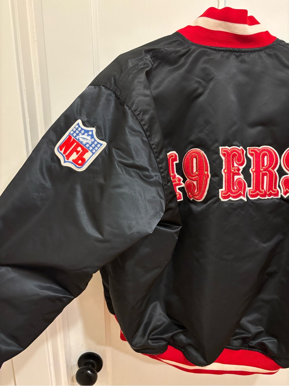 NFL Starter Vintage San Francisco 49ers Bomber Jacket, Men’s Large - Picture 7 of 8